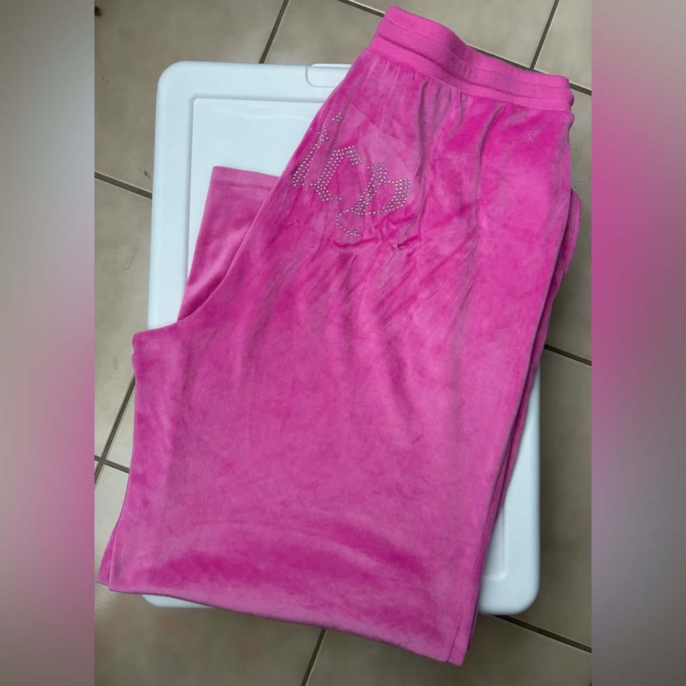 NWOT Juicy Couture Pink Velour Track Pants